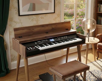 Handmade Mdf Wood Piano Stand, Large Digital Keyboard Stand, Kids Piano Keyboard Table, Record Player Stand -