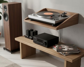 Floating Turntable Shelf – Handmade MDF Record Player Wall Mount -