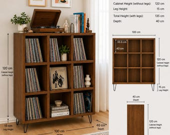 100 cm de ancho, 40 cm de profundidad y 135 cm de altura total.