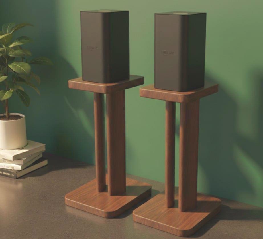 Hi Fi Riser Customizable Solid Wood Bookshelf Speaker Stands,modern Audio Stand ...