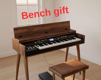 Handmade Mdf Wood Piano Stand Bench with Gift | Midcentury  Piano Stool, Minimalist Music Furniture,