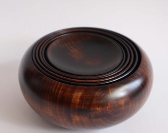 Oryoki Bowl Set (6-Piece Set) – Japanese Urushi Lacquerware, Handcrafted Nesting Bowls.　
