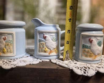 Curtis-Swann Inc ceramic set - chicken/Rooster