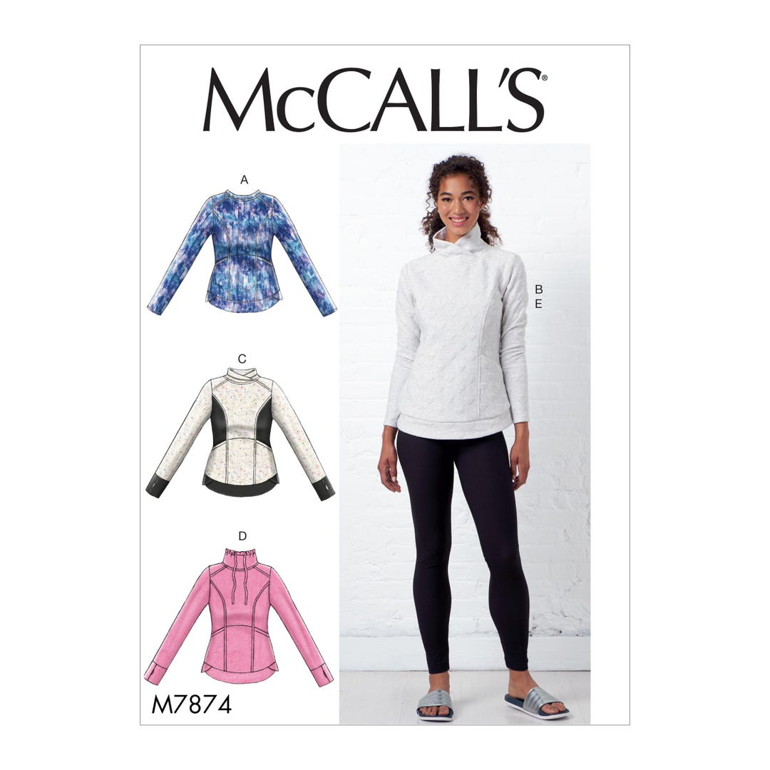 M7874 Mccall's 7874 SEWING PATTERN Easy to Sew Misses' Tops & Leggings ...