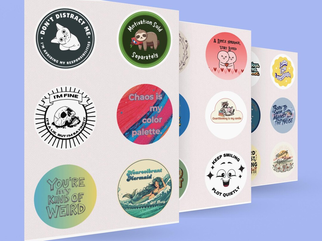 Neurodivergent Sticker Bundle Printable | ADHD Autism Audhd Stickers ...