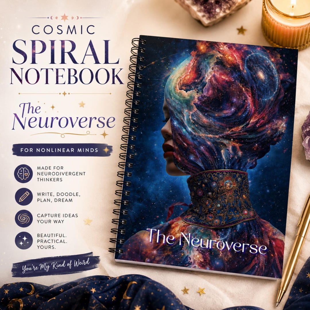 Cosmic Spiral Notebook “the Neuroverse” | Neurodivergent Journal, ADHD ...