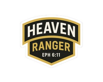 Heaven Ranger Stickers | Faithful Decals for Laptops, Water Bottles, Journals, Christian Gifts, Eph 6:11