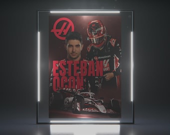 Esteban Ocon Haas F1 Poster • Modern Racing Wall Art (Digital Download)