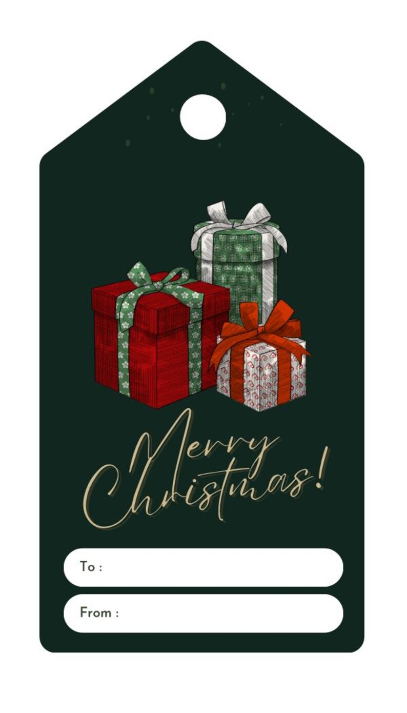 Printable Christmas Gift Tags | Holiday Present Labels (digital ...