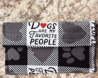 NEW SMALLER Dogs Are Favorite People Gift Card Holder  / Organizer / Receipt/ Appointment/ Coupon Holder