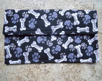 NEW SMALLER Treats and Paws Coupon Holder / Organizer / Receipt/ Gift Card Holder