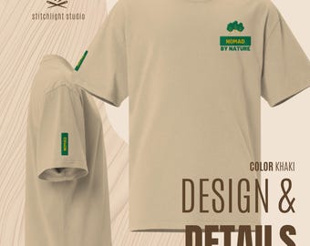Nomad by Nature Embroidered T-Shirt: Oversized Cotton Tee