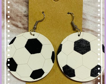 Boucles D'oreilles En Similicuir Pour Maman De Football, Gardien De But, Joueur De Football, Fan numéro Un, Fanatique De Sport, Tournoi, Kicker, Soccer Mama, Maman, Style Crochet