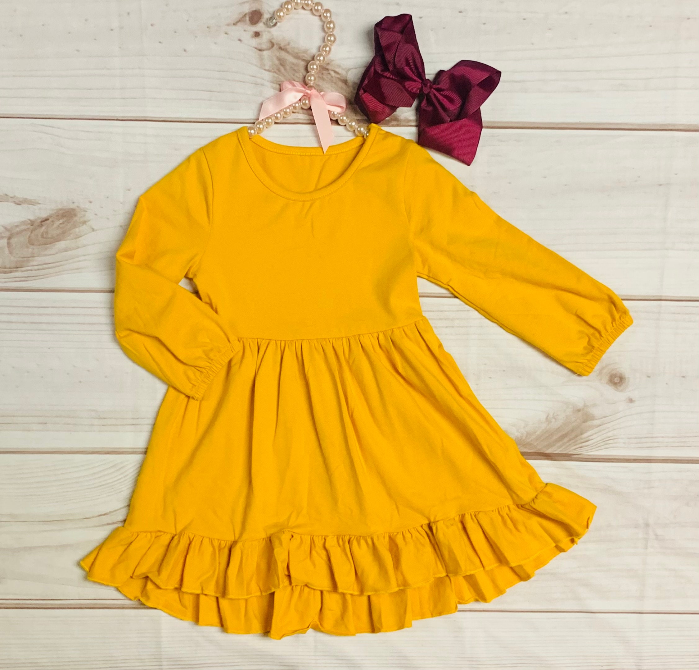 Mustard Dress Autumn - Etsy