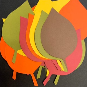 Cardstock Fall Leaves Die Cuts 30x per Order, Autumn, Giving Tree, Thanksgiving, Give Thanks Cuts Card Making Scrapbooking Party Confetti