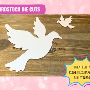 Dove Die Cuts Cardstock 30 Pro Bestellung, Kartenherstellung Scrapbooking Party Geburtstag Konfetti, Weihnachten, Wiedersehen, sich erinnern, Frieden, Gebete, Baum