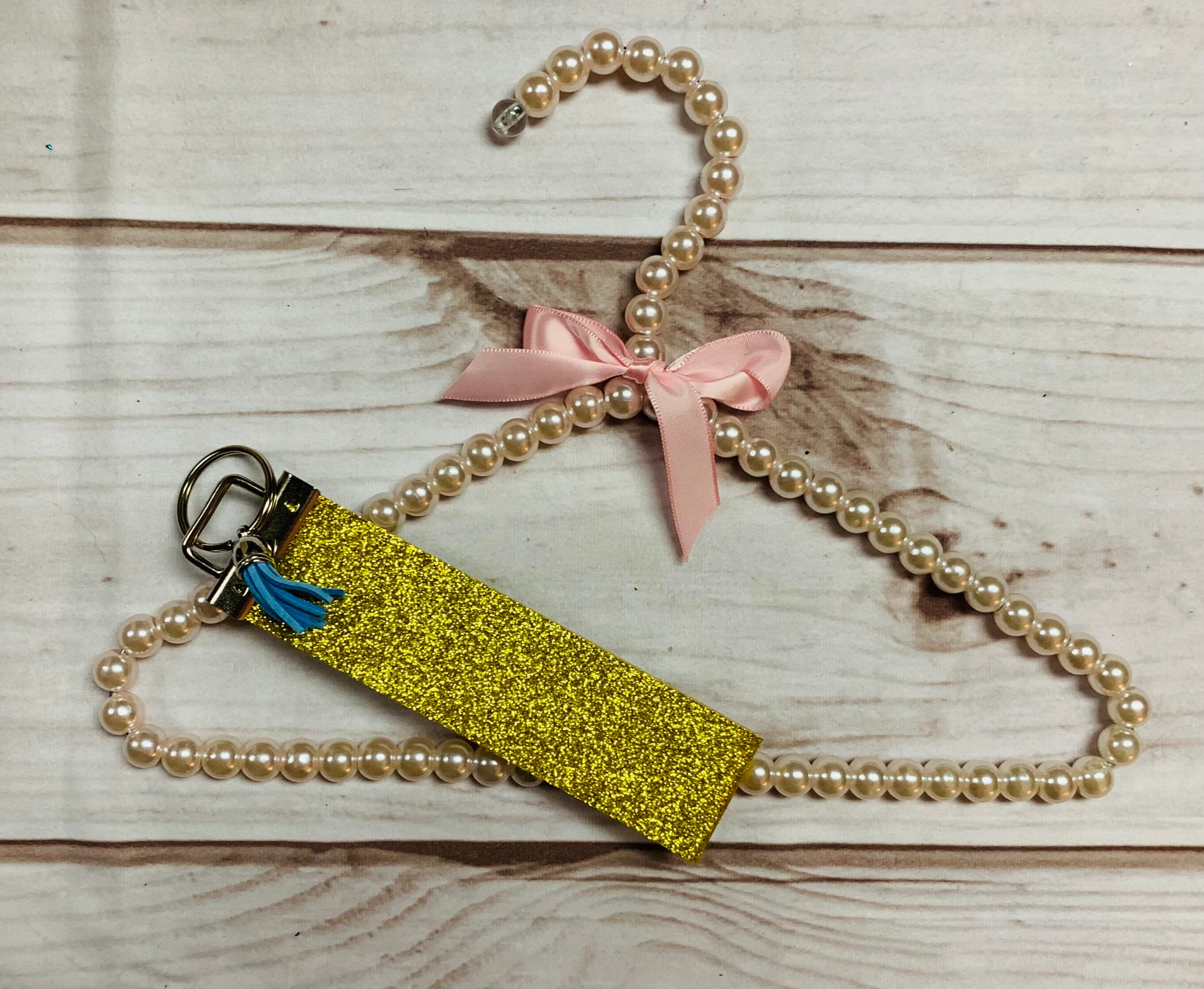 Gold glitter wristlet sale