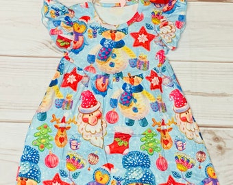 penguin christmas dress PENGUIN Border CHRISTMAS Dress CUSTOM Size