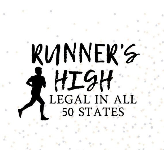 Runner's High male Svg Pdf Png Jpeg Digital Download Etsy