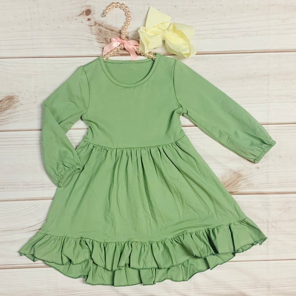 Olive Green Dress - Etsy