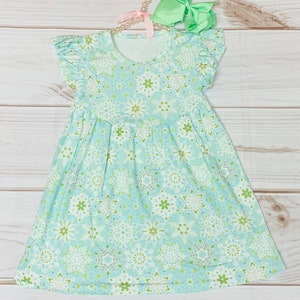 knee length dresses for ladies Lace-Trim Mini Dress in Sea Green - 8 / Regular main image 0