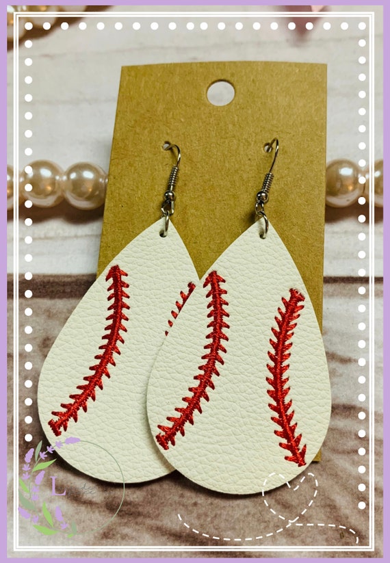 Faux Leather Baseball Mom Earrings Baseball Fan Biggest Fan Sport Mom Pitcher Catcher Just Go Home Baseball Field ships in 24 Etsy Canada