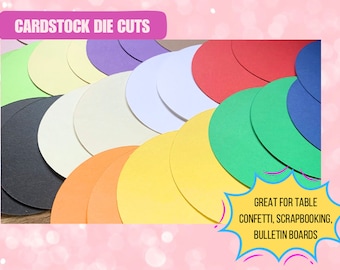 Round Circle Die Cuts 30x per Order, Card Making Scrapbooking Party Birthday Confetti, School, Classroom, Bulletin Board, Project, Church