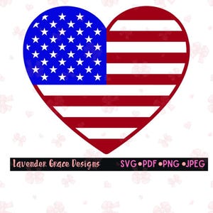 Bandeira americana em forma de coração Digital Download Pdf Png Jpeg Svg,4 de julho Vestuário, Dia da Independência, EUA, Estrelas e listras, Love America