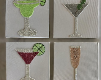 Rhinestone Cocktail Collection – Margarita, Martini, Cosmo & Champagne