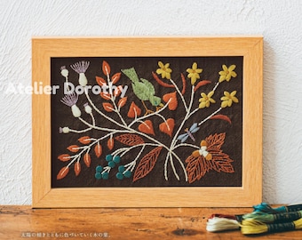 Alice Makabe Embroidery Kit & Frame- Frames of Four seasons : Autumn