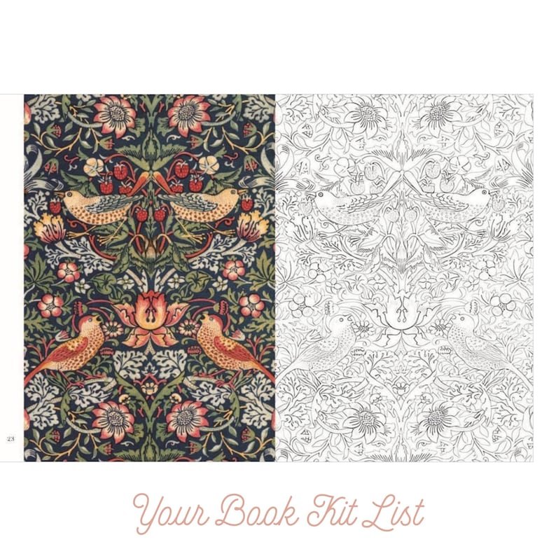 William Morris Postcard Coloring Book – Japanese Art & Crafts Designs image 14