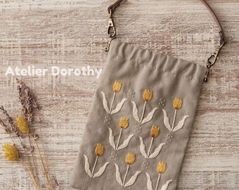 Kit borduurzakje tulp – knutselproject botanische bloemensteek