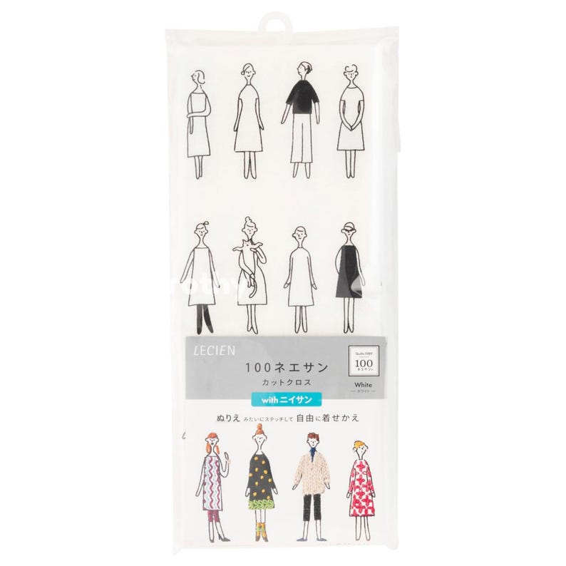 May include: White fabric with black line drawings of stylized figures in various outfits. The package includes text in Japanese and English, with the brand name "LECIEN" visible.