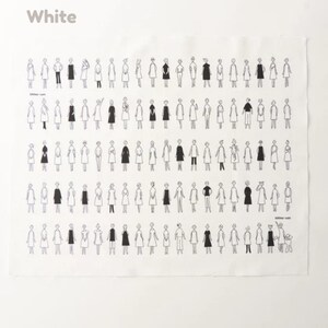 Cut Cloth Fabric Coloring : 100 Ladies (Ne-san) with Ni-san Series - Japan Craft, White image 4