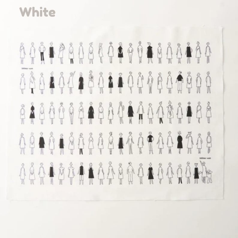 Cut Cloth Fabric Coloring : 100 Ladies (Ne-san) with Ni-san Series - Japan Craft, White image 4