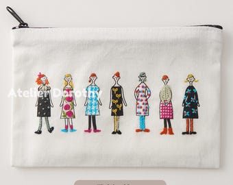 LECIEN 100 Ladies Series: Pre-sewn Zipper Pouch - White, by Kazue Nakashima