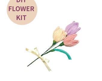 DIY Blomtillverkningssats: Chenille-tulpan - Tillverkad i Japan