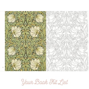 William Morris Postcard Coloring Book – Japanese Art & Crafts Designs image 15