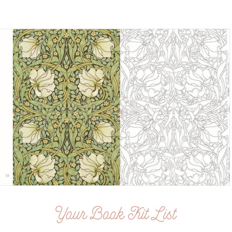 William Morris Postcard Coloring Book – Japanese Art & Crafts Designs image 15
