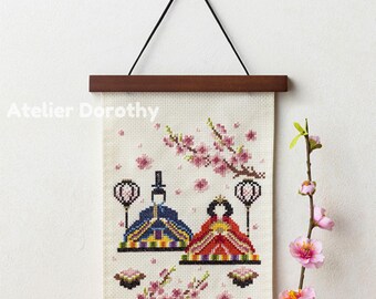 Borduurpakket, LECIAN Japan- maart: Spring Breeze Hinamatsuri-kit