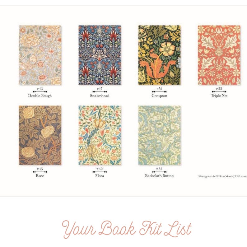 William Morris Postcard Coloring Book – Japanese Art & Crafts Designs image 13