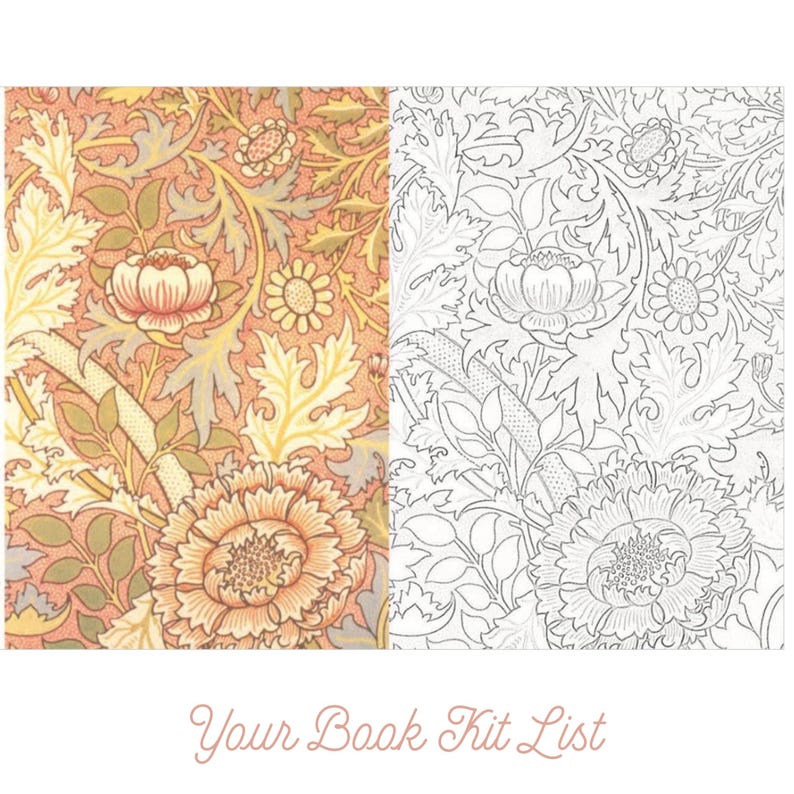 William Morris Postcard Coloring Book – Japanese Art & Crafts Designs image 16
