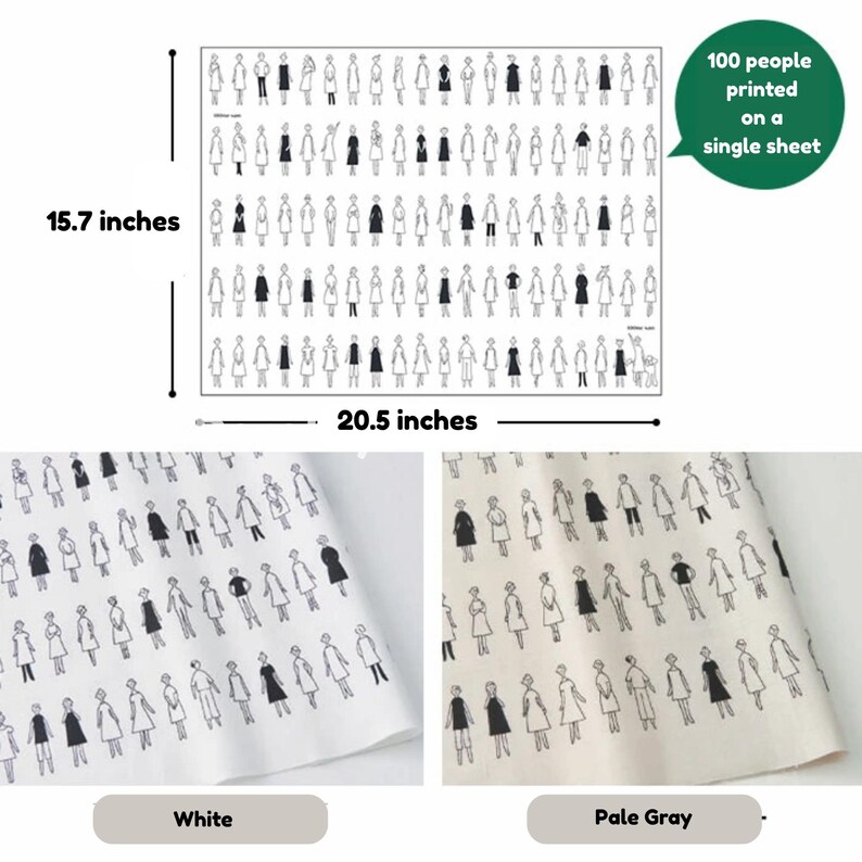 Cut Cloth Fabric Coloring : 100 Ladies (Ne-san) with Ni-san Series - Japan Craft, White image 11
