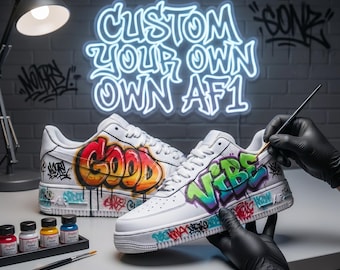 Design Your Own Custom Air Force 1 Sneakers, Personalized AF1 Shoes, Hand-painted Graffiti Shoes