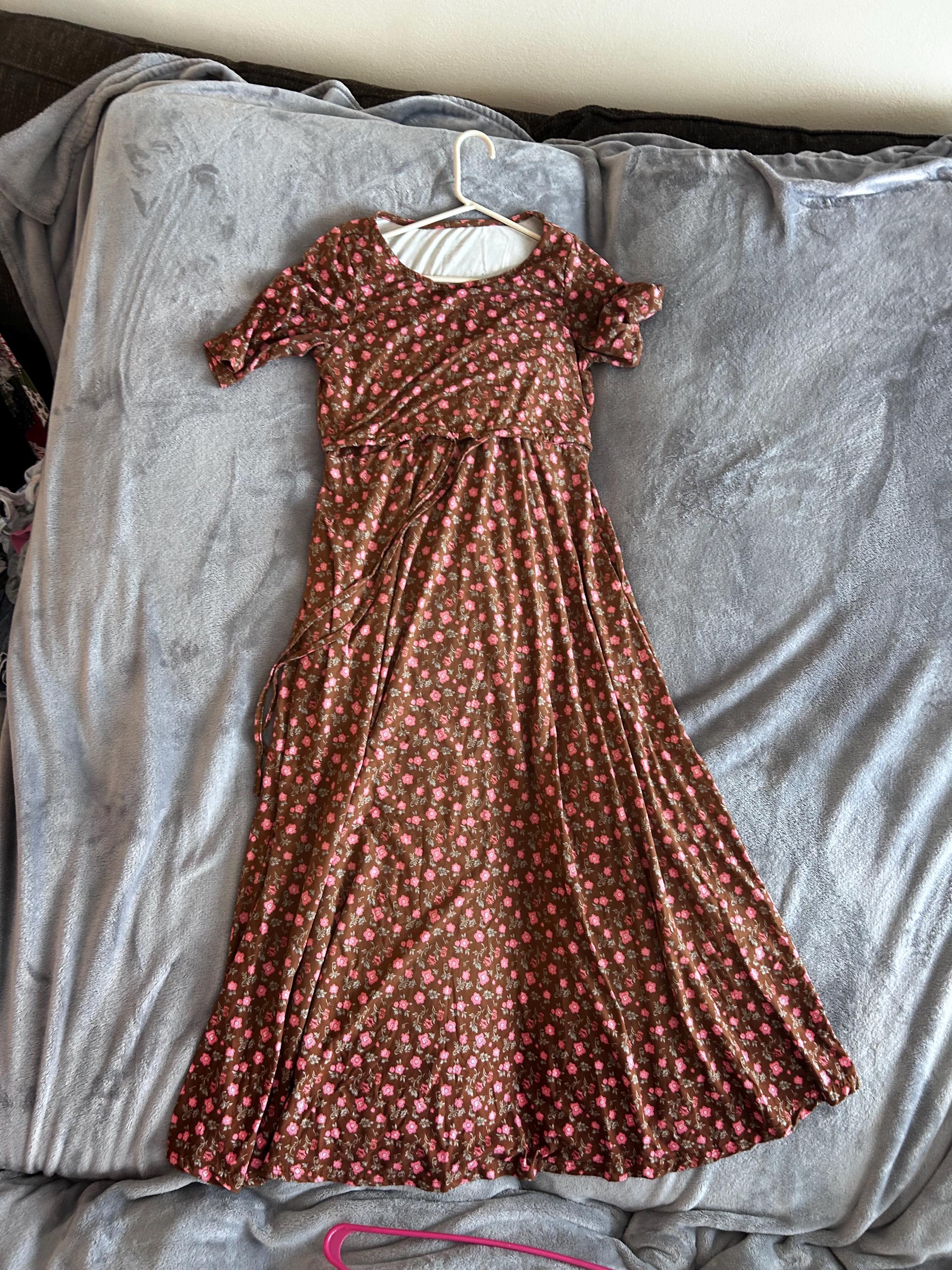 knee length dresses for ladies Schoolmarm Ladies Vintage Dress Made in USA Turquoise / 16 main image 0