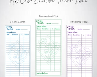 A6 Downloadable Savings Tracker PDF | Cash Envelope System