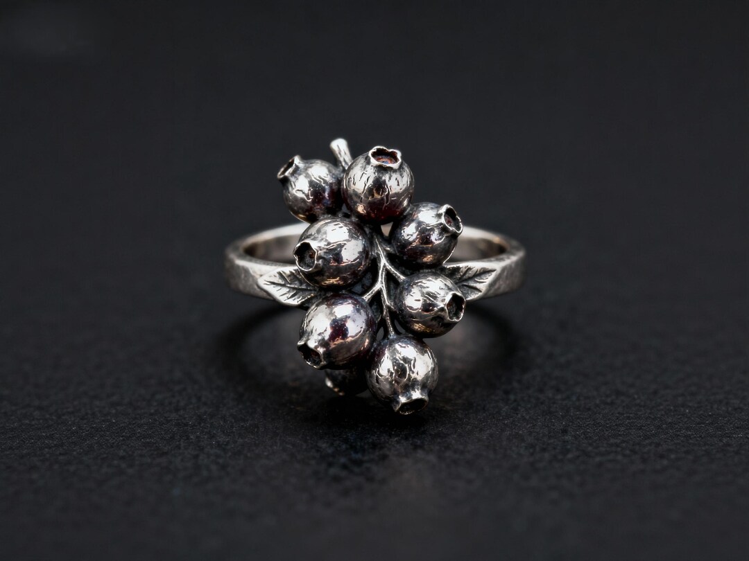 Berry Clusters Rings Handmade Sterling Silver Berry Cluster Ring – Nature Inspired Fruit ...
