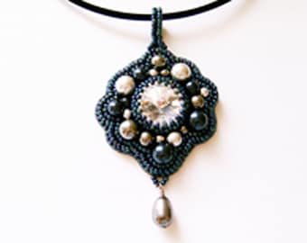 KIT (materials and instructions) - Blue Night Pendant