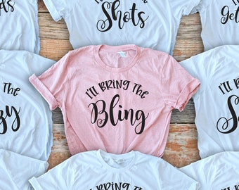 Ich Bring Die T-Shirts mit: Junggesellinnenabschied Unisex T-Shirts
