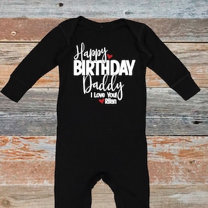 Alles Gute zum Geburtstag Papa Romper, Geschenk für Papa vom Baby, personalisierte Strampler Baby, alles Gute zum Geburtstag Strampler, ich liebe dich Papa Shirt, Custom